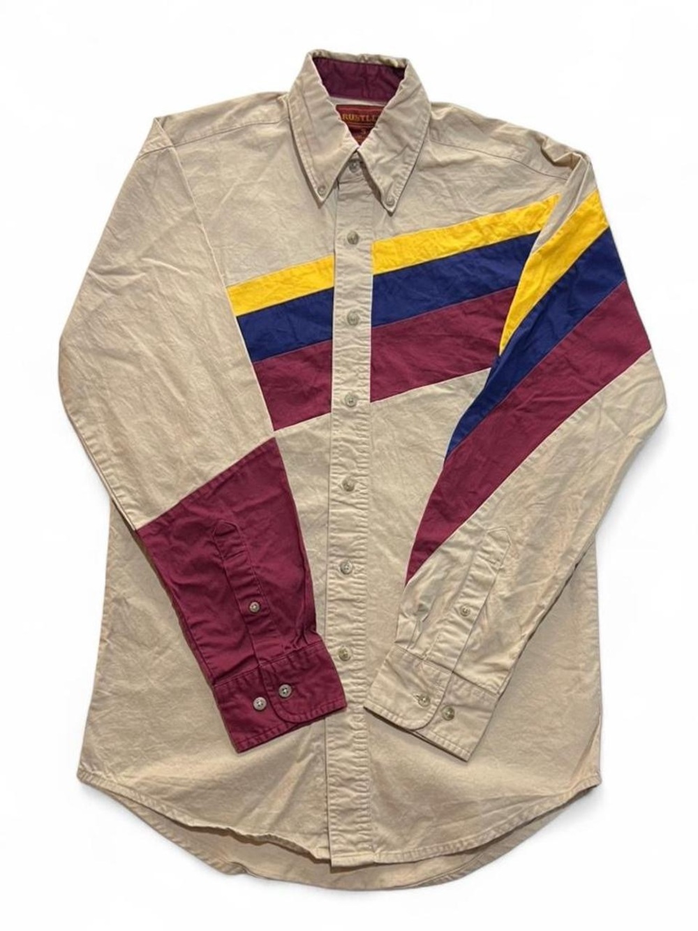 Mens Vintage Rustler Wrangler 90s Western Shirt size small